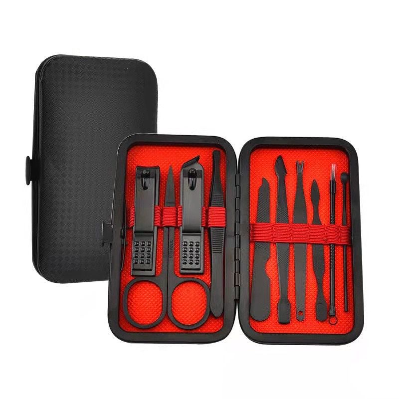 Manicure Set - 10pcs Set Matte Black