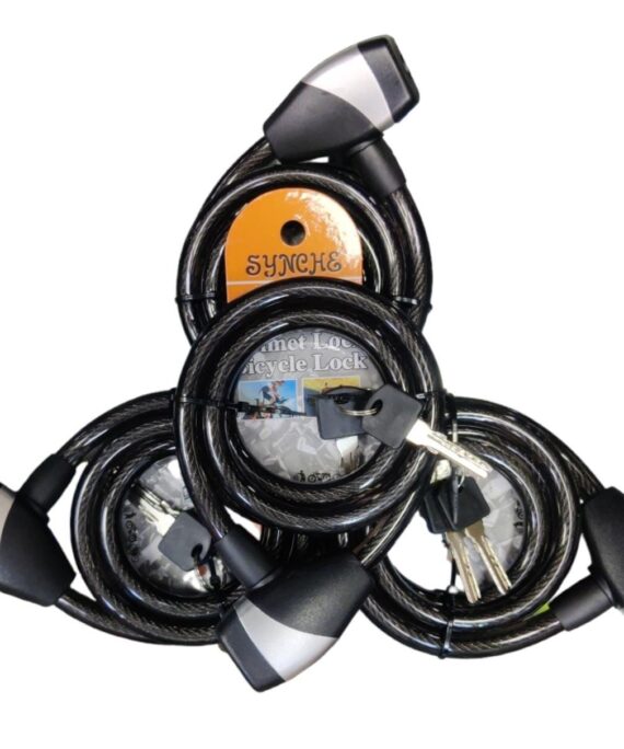 Bicycle/Helmet Lock With Key - 12x1200