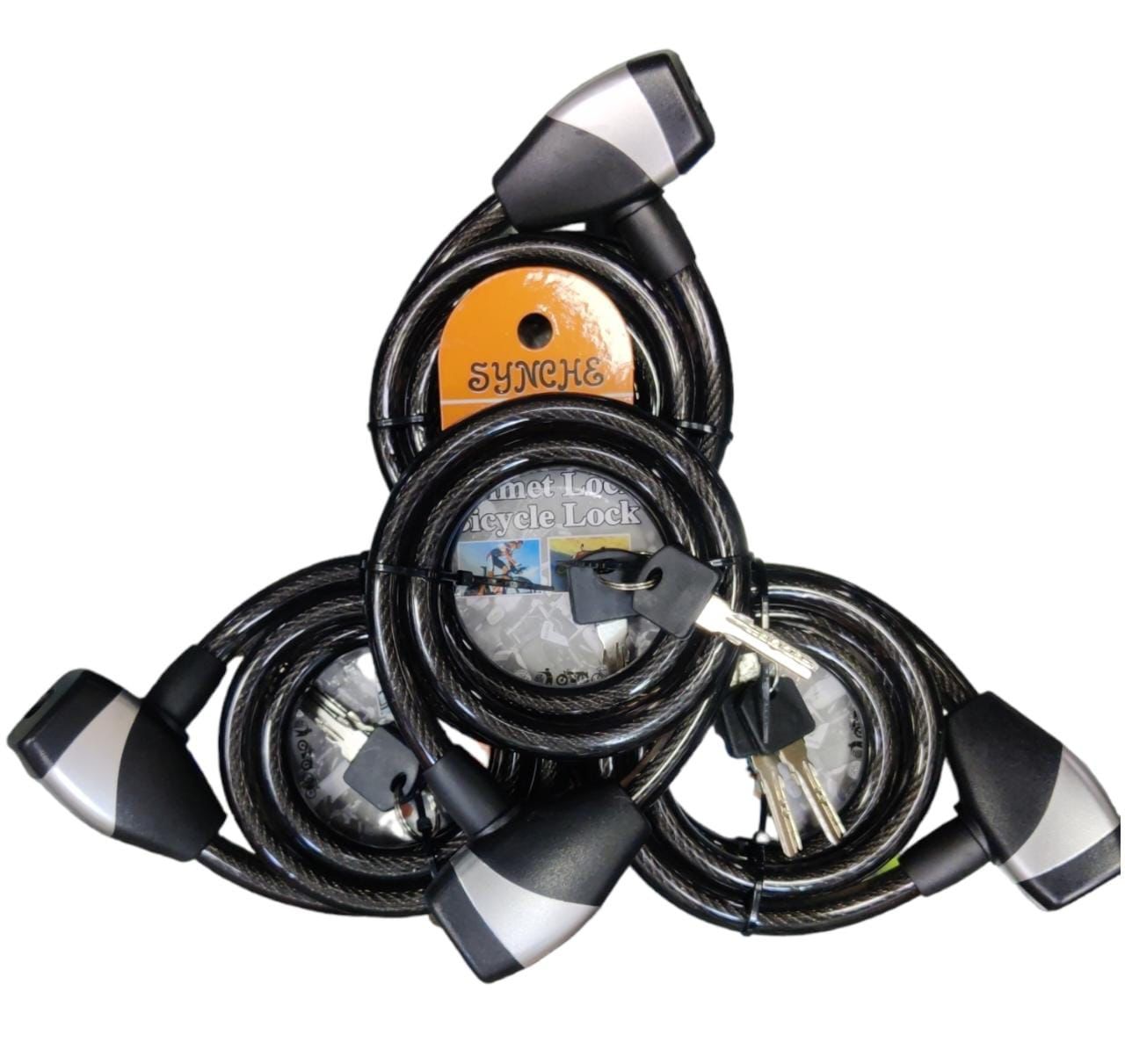 Bicycle/Helmet Lock With Key - 12x1200