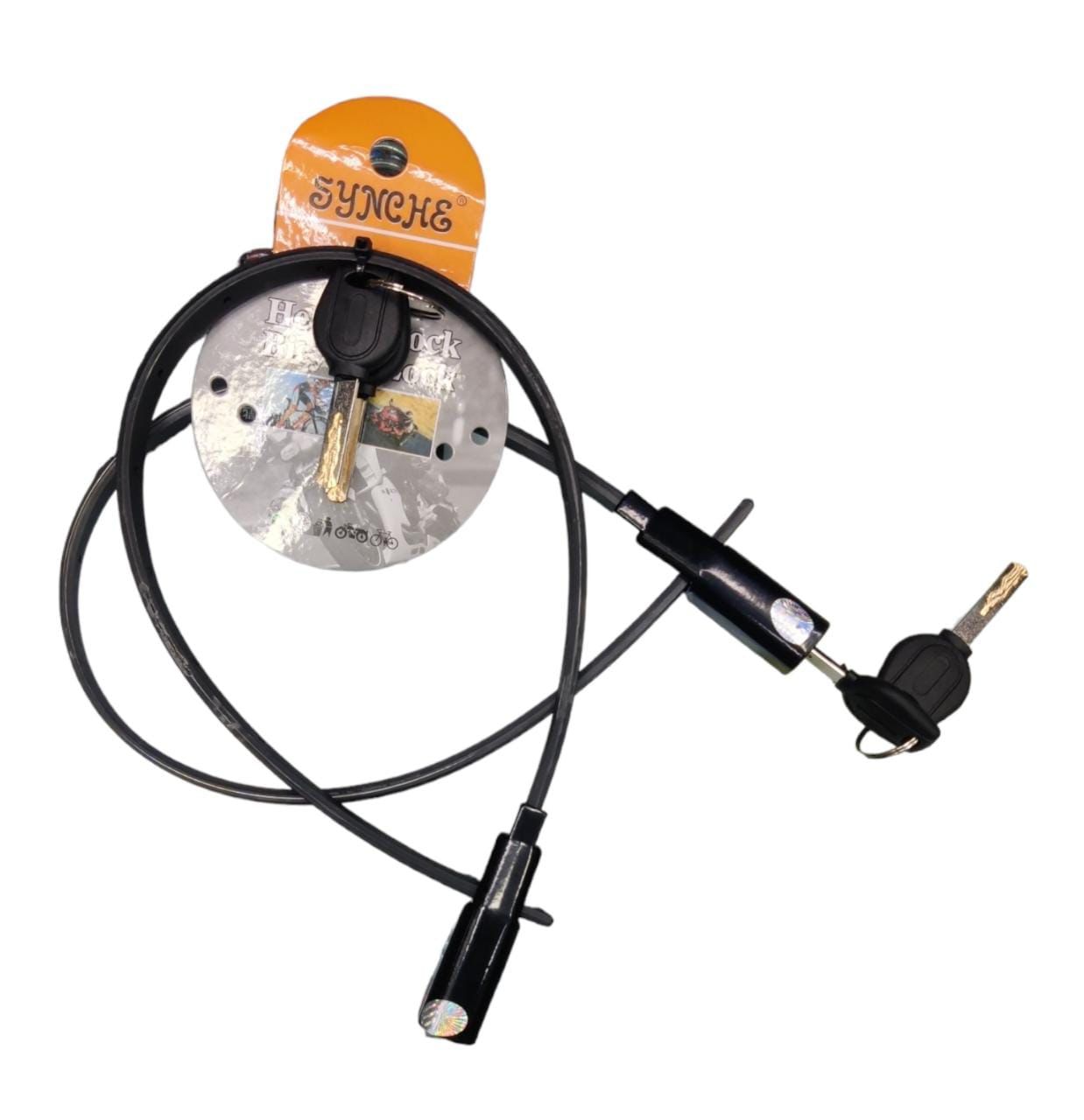 Bicycle/Helmet Lock With Key Strip Model - 12x1200