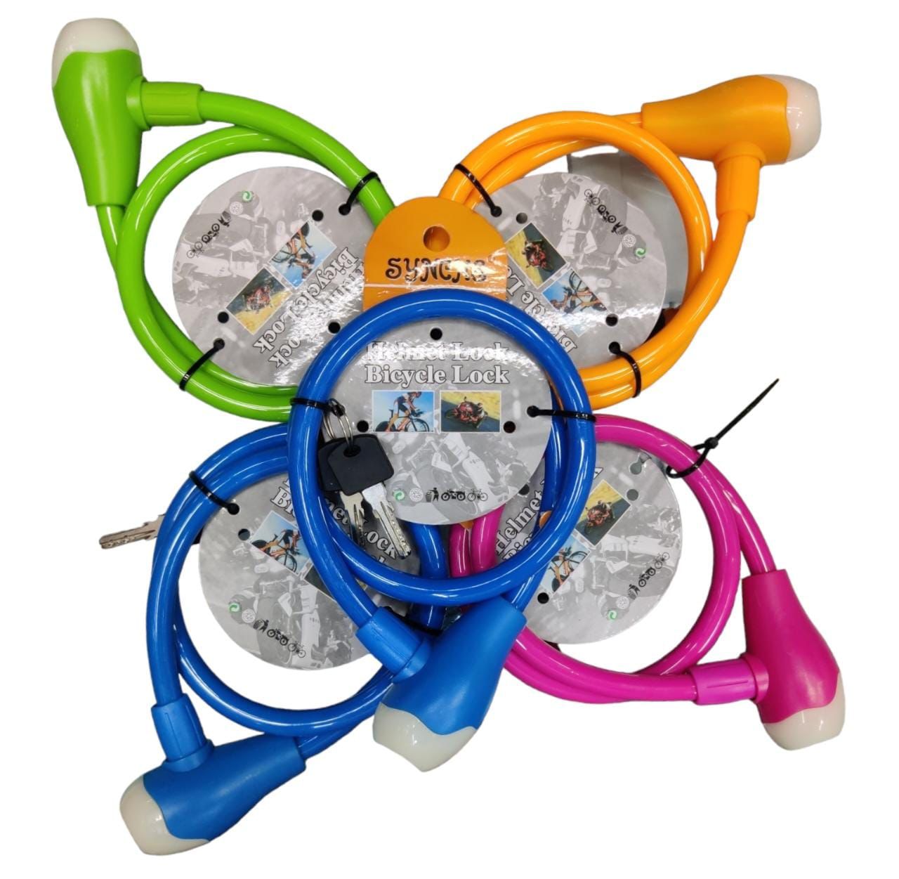 Bicycle/Helmet lock With Key - 12X650