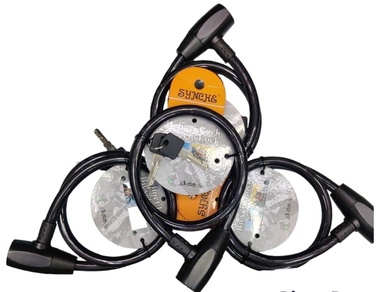 Bicycle/Helmet Lock With Key - 12x800