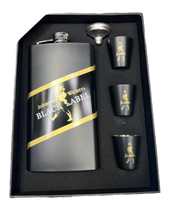 Johnnie Walker Hip Flask Gift Set 12Oz