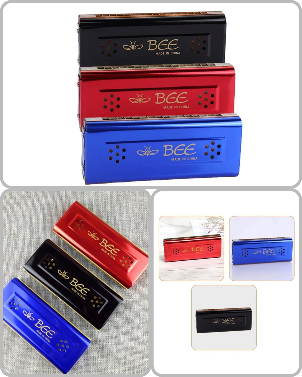 Bee Harmonica 16 Holes Dual Side
