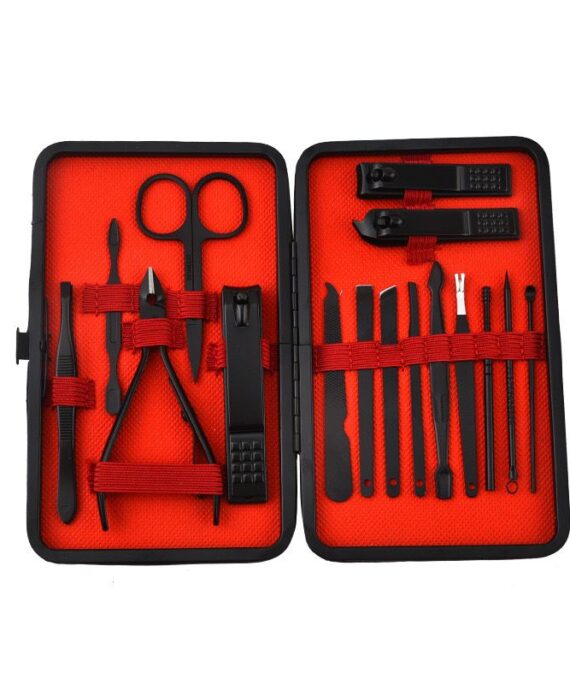 Manicure Set - 16pcs Set Matte Black