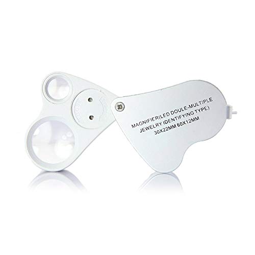Magnifier Dual Loupe With LED 30x22mm 60x12mm