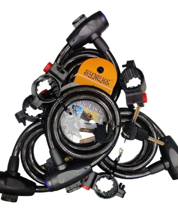 Bicycle/Helmet Lock With Holder - 12x1200