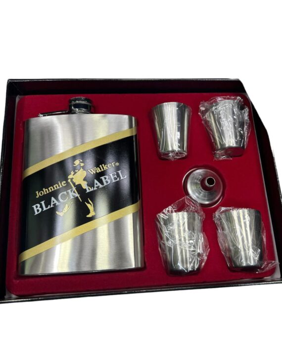 Johnnie Walker Hip Flask Gift Set 8Oz