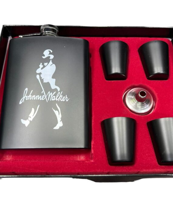 Johnnie Walker Hip Flask Gift Set 8oz
