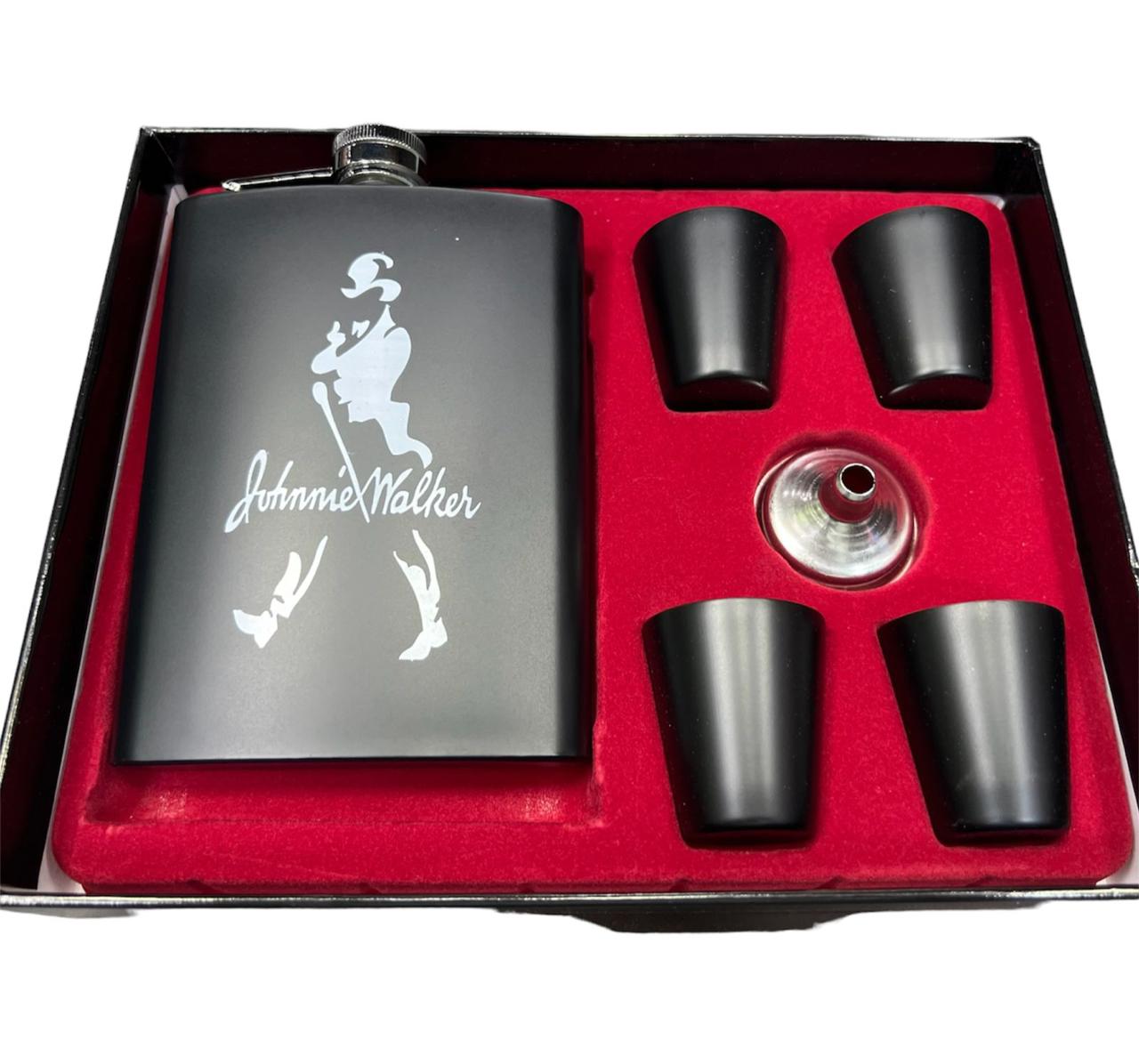 Johnnie Walker Hip Flask Gift Set 8oz