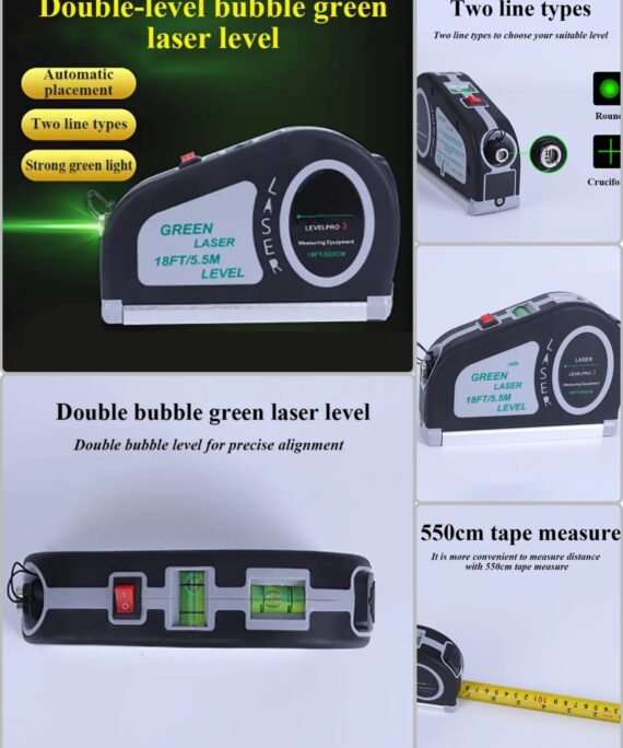 laser Level Pro Green Laser Rechargeable